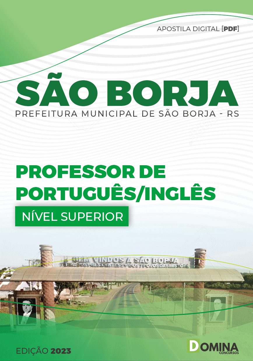 Apostila Pref São Borja RS 2023 Professor Português Inglês