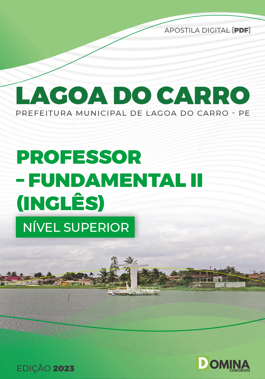 Apostila Pref Lagoa Carro PE 2023 Professor Fundamental II Inglês
