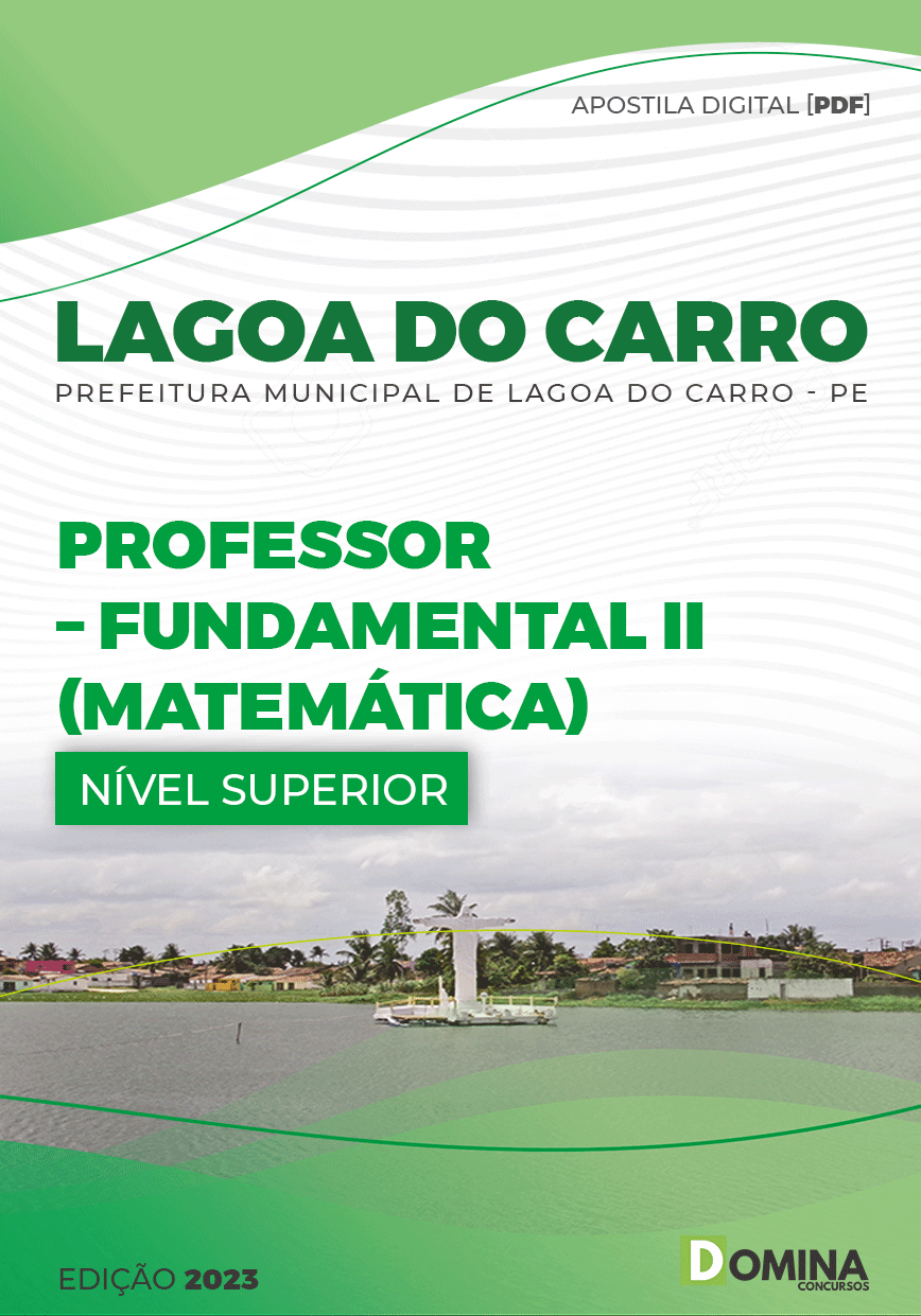 Apostila Pref Lagoa Carro PE 2023 Professor Fundamental II Matemática