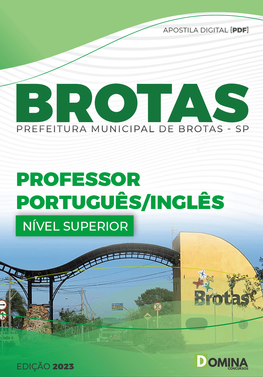 Apostila Pref Brotas SP 2023 Professor Português Inglês