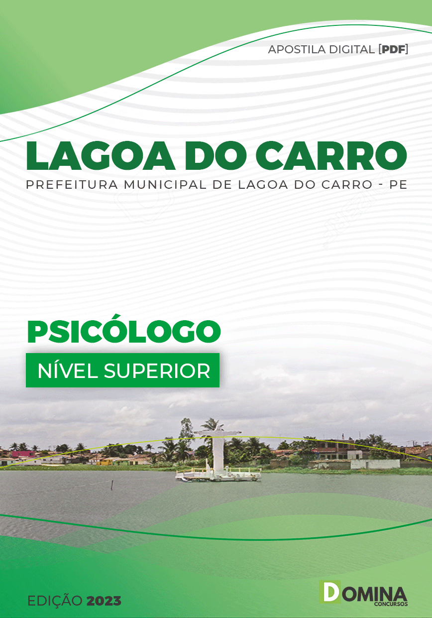 Apostila Digital Pref Lagoa Carro PE 2023 Psicólogo