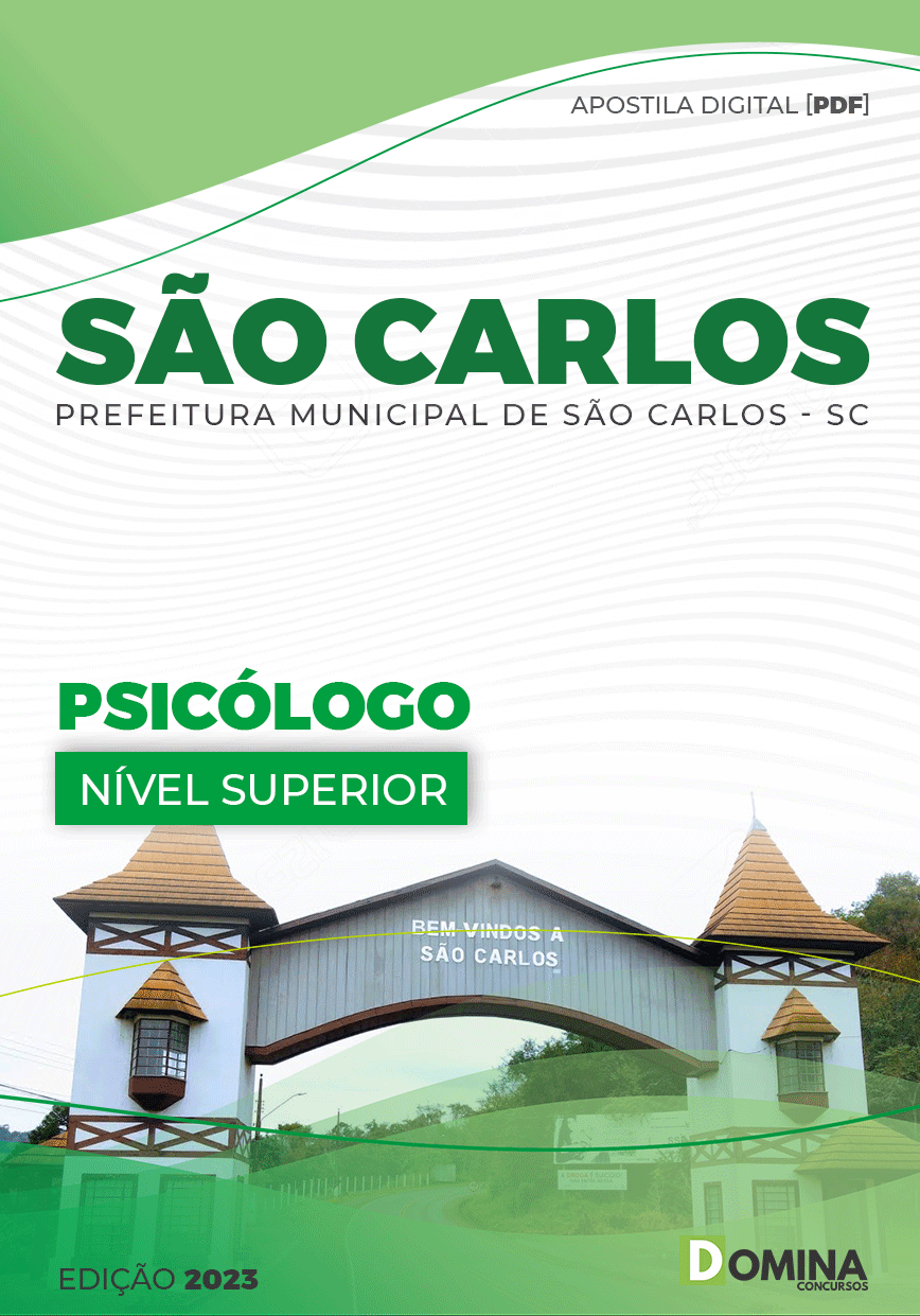 Apostila Digital Pref São Carlos SC 2023 Psicólogo