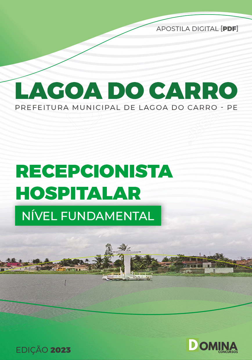 Apostila Pref Lagoa Carro PE 2023 Recepcionista Hospitalar