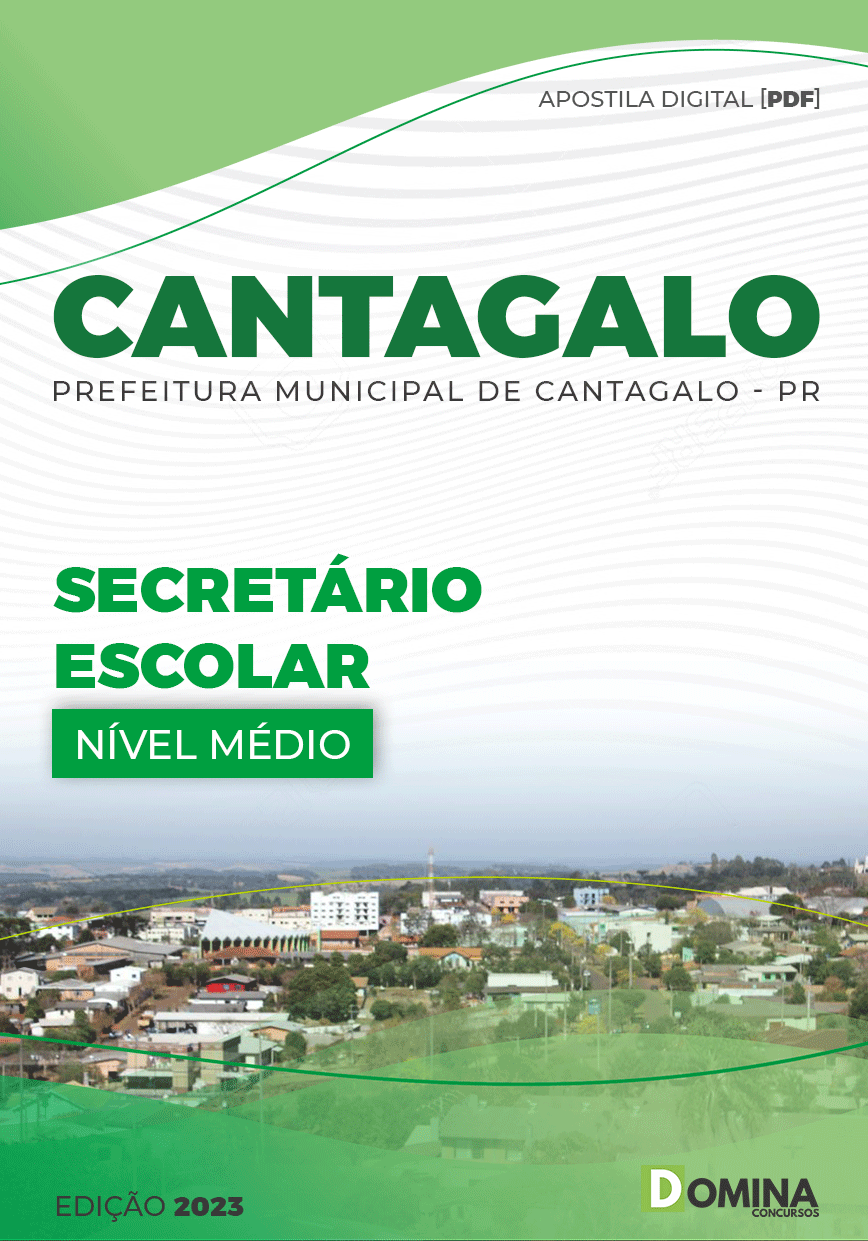Apostila Digital Pref Cantagalo PR 2023 Secretário Escolar