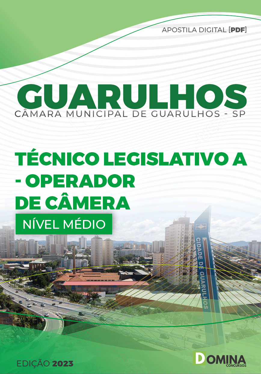Apostila Câmara Guarulhos SP 2023 Téc Legislativo Operador Câmara