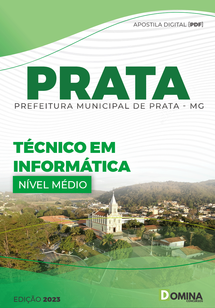 Apostila Digital Pref Prata MG 2023 Técnico Informática