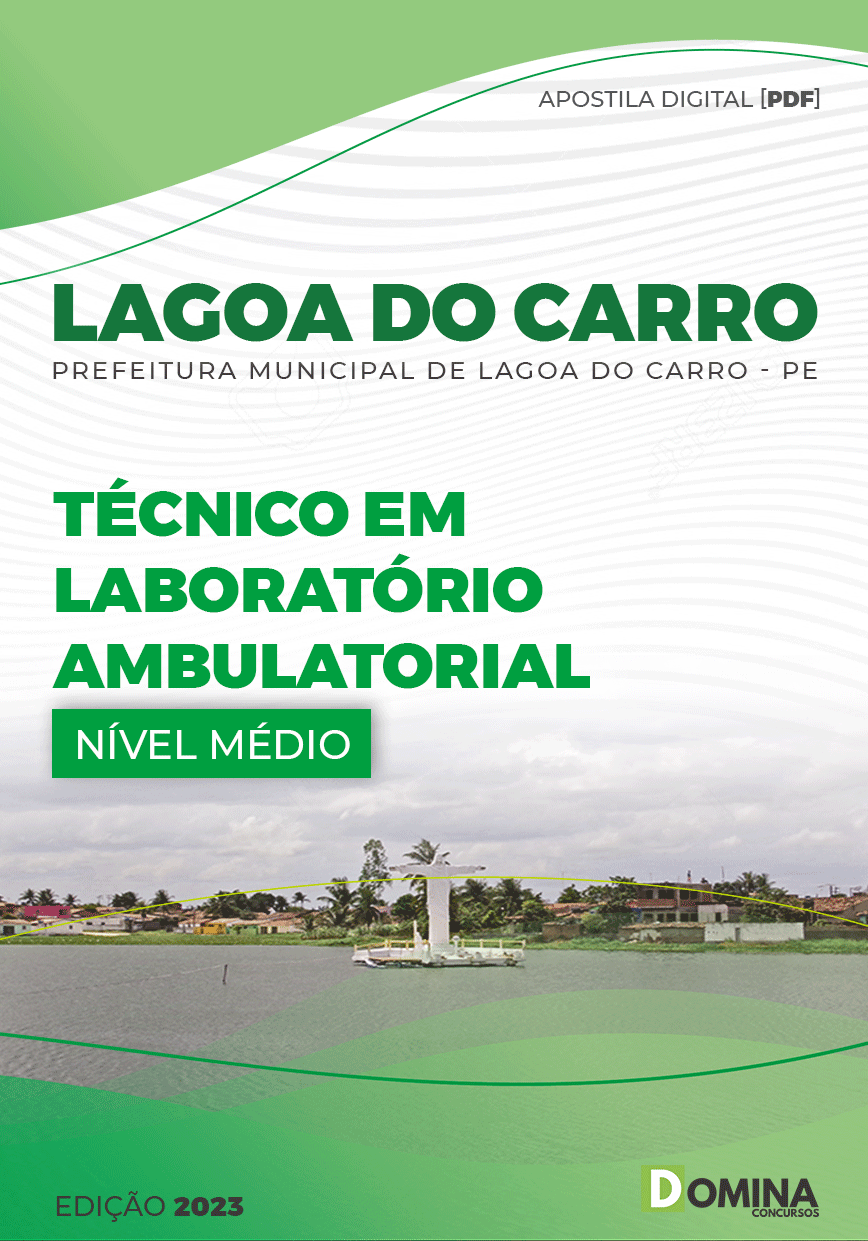 Apostila Pref Lagoa Carro PE 2023 Técnico Laboratório