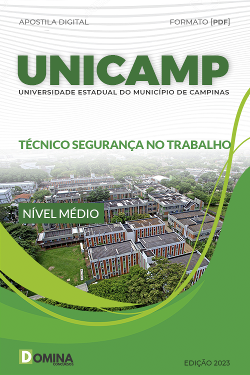 Apostila UNICAMP SP 2023 Técnico Segurança Trabalho