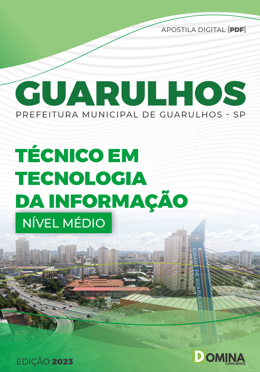 Apostila Pref Guarulhos SP 2023 Técnico Tecnologia Informação