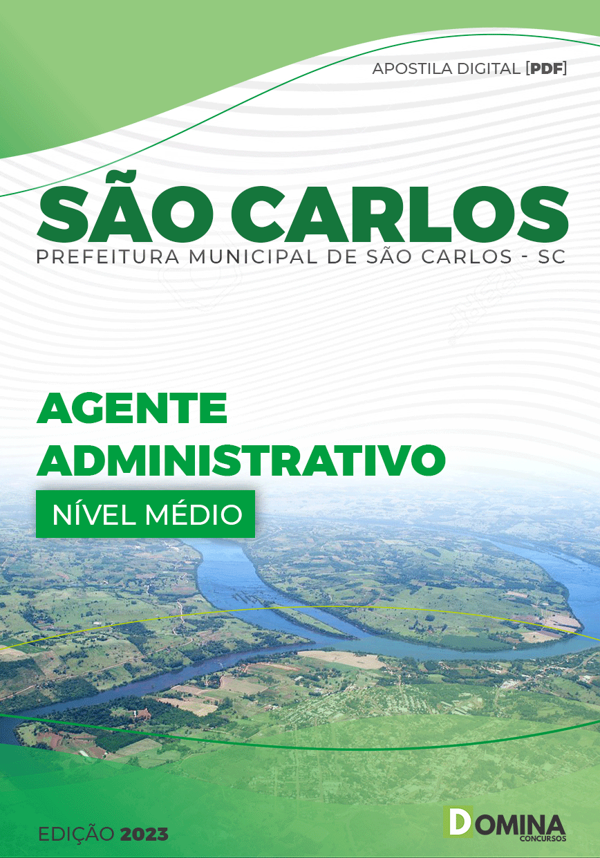 Apostila Pref São Carlos SC 2023 Auxiliar Administrativo