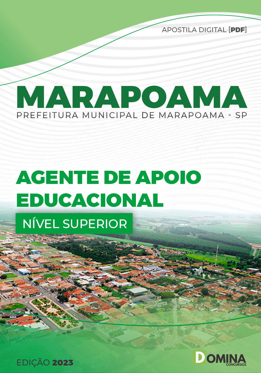 Apostila Pref Marapoama SP 2023 Agente Apoio Educacional