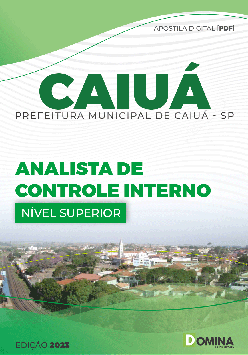 Apostila Pref Caiuá SP 2023 Analista Controle Interno