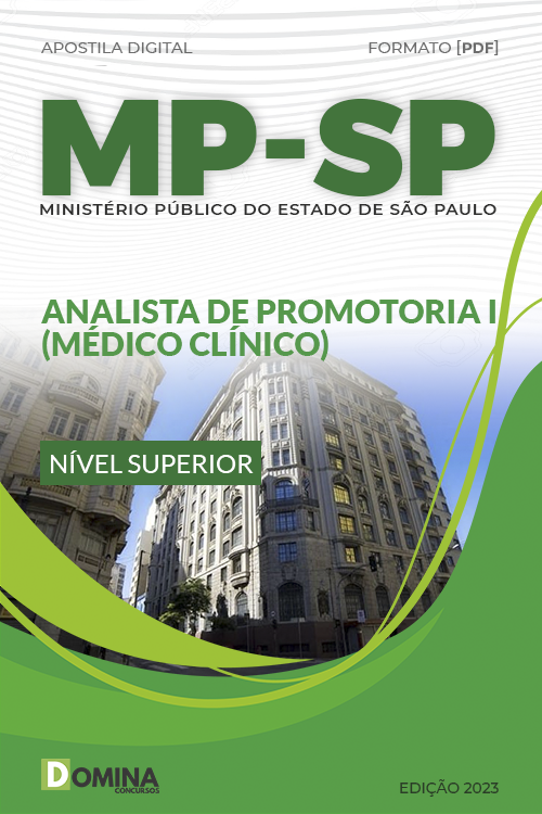Apostila MP SP 2023 Analista Promotoria I Médico Clínico