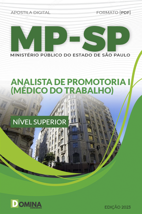 Apostila MP SP 2023 Analista Promotoria I Médico Trabalho