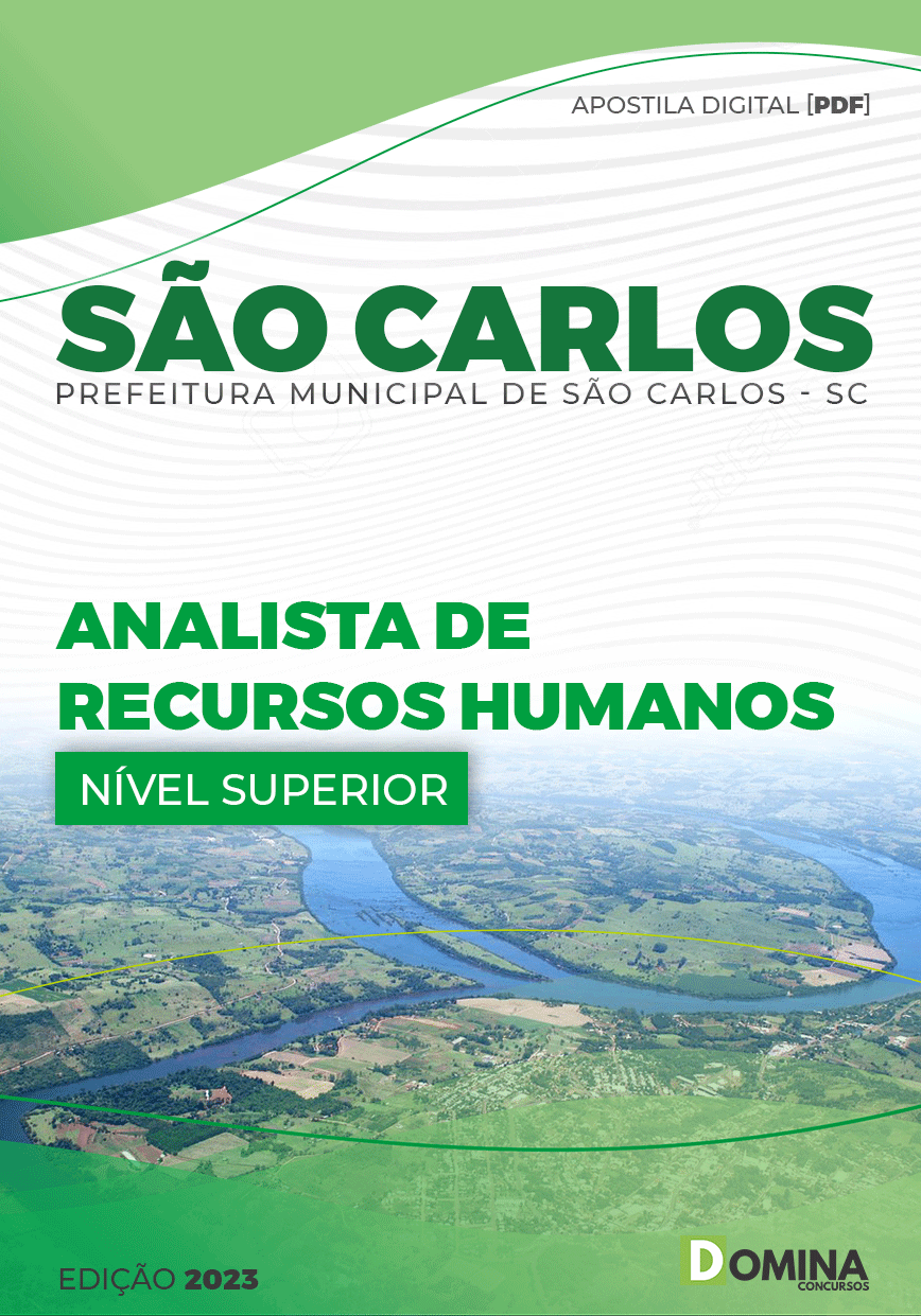 Apostila Pref São Carlos SC 2023 Analista Recursos Humanos