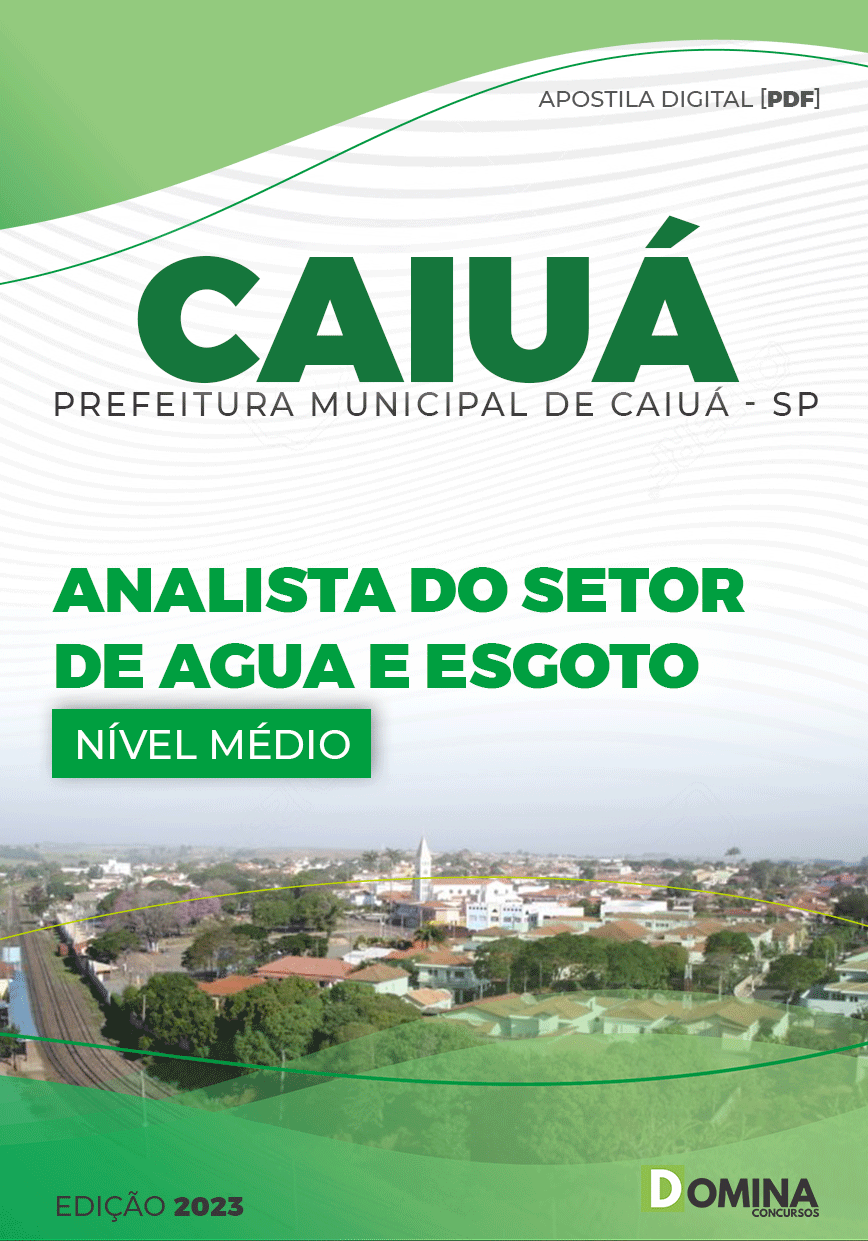 Apostila Concurso Pref Caiuá SP 2023 Analista Água Esgoto