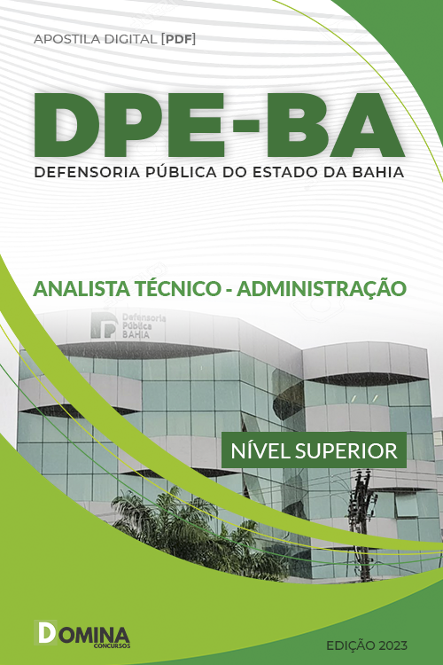 Apostila DPE BA 2023 Analista Técnico Administração