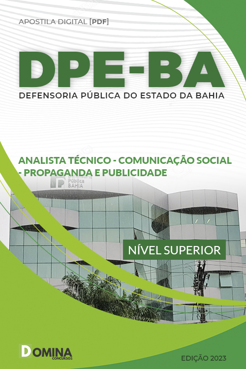 Apostila DPE BA 2023 Analista Técnico Comunicação Social Publicidade