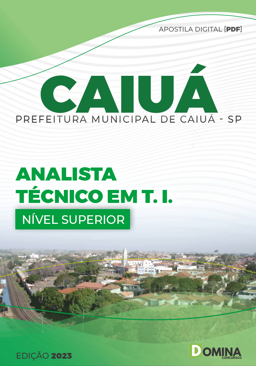 Apostila Concurso Pref Caiuá SP 2023 Analista Técnico TI