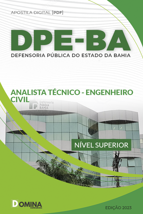 Apostila DPE BA 2023 Analista Técnico Engenheiro Civil