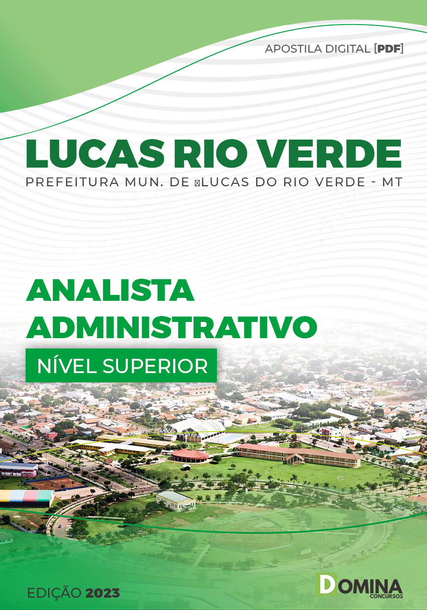 Apostila Pref Lucas Rio Verde MT 2023 Analista Administrativo