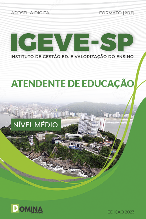 Apostila Concurso IGEVE SP 2022 Atendente Educação