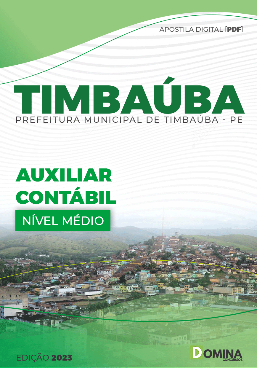 Apostila Concurso Pref Timbaúba PE 2023 Auxiliar Contábil