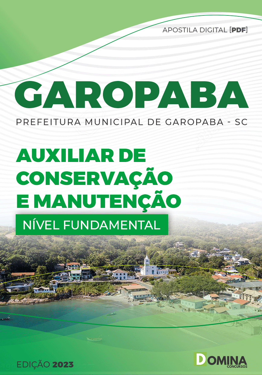 Apostila Pref Garopaba SC 2023 Auxiliar Conservação Manutenção