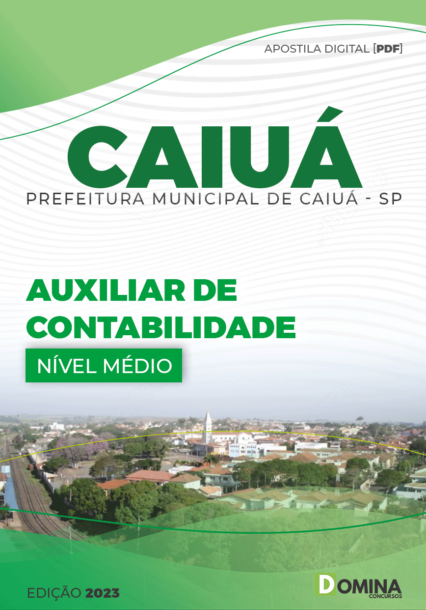 Apostila Pref Caiuá SP 2023 Auxiliar Contabilidade