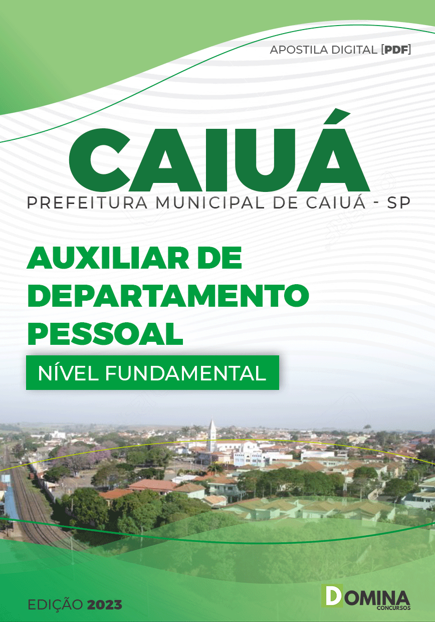 Apostila Pref Caiuá SP 2023 Auxiliar Departamento Pessoal