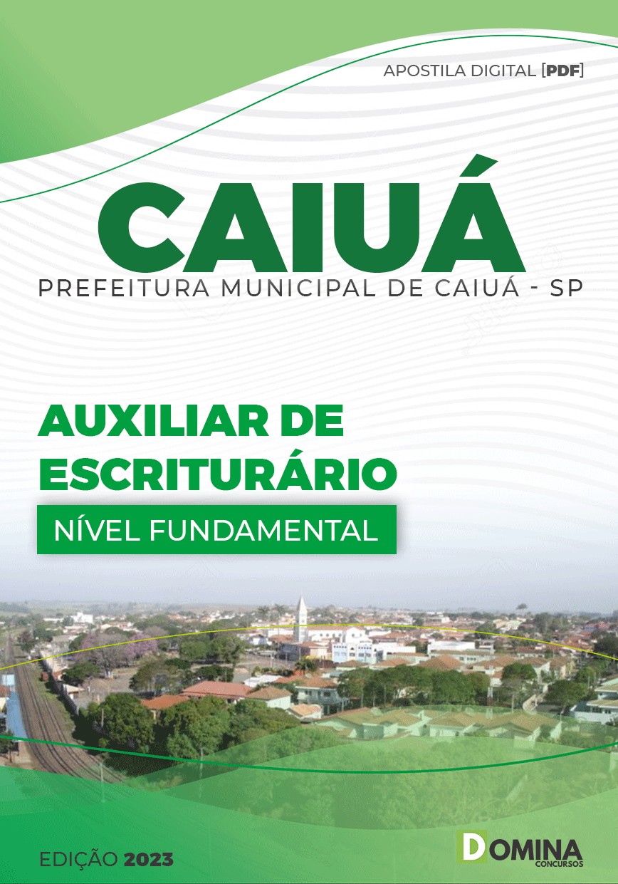 Apostila Concurso Pref Caiuá SP 2023 Auxiliar Escriturário