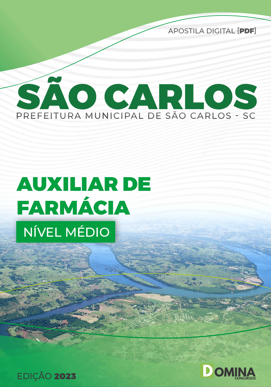 Apostila Concurso Pref São Carlos SC 2023 Auxiliar Farmácia
