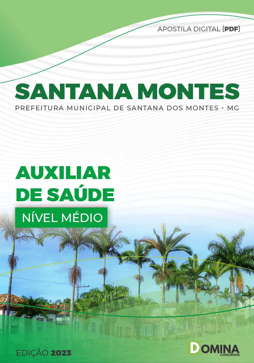 Apostila Pref Santana Montes MG 2023 Auxiliar Saúde