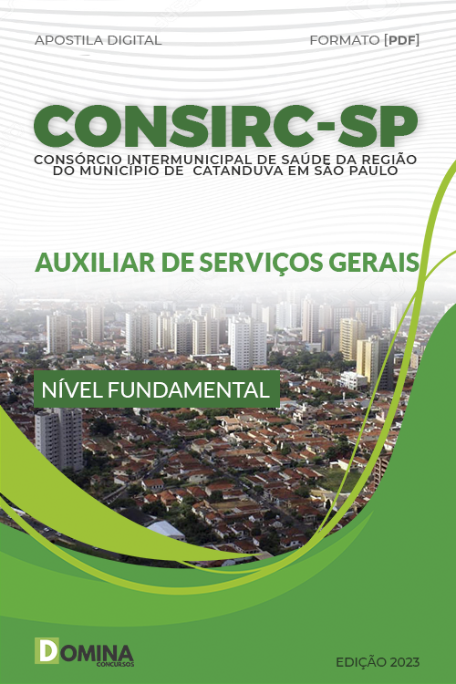 Apostila CONSIRC SP 2023 Auxiliar Serviços Gerais