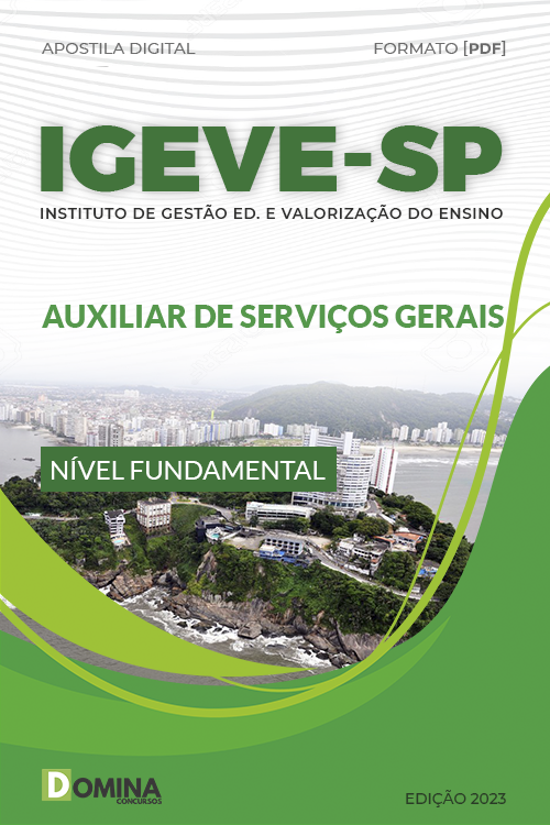 Apostila Concurso IGEVE SP 2022 Auxiliar Serviços Gerais