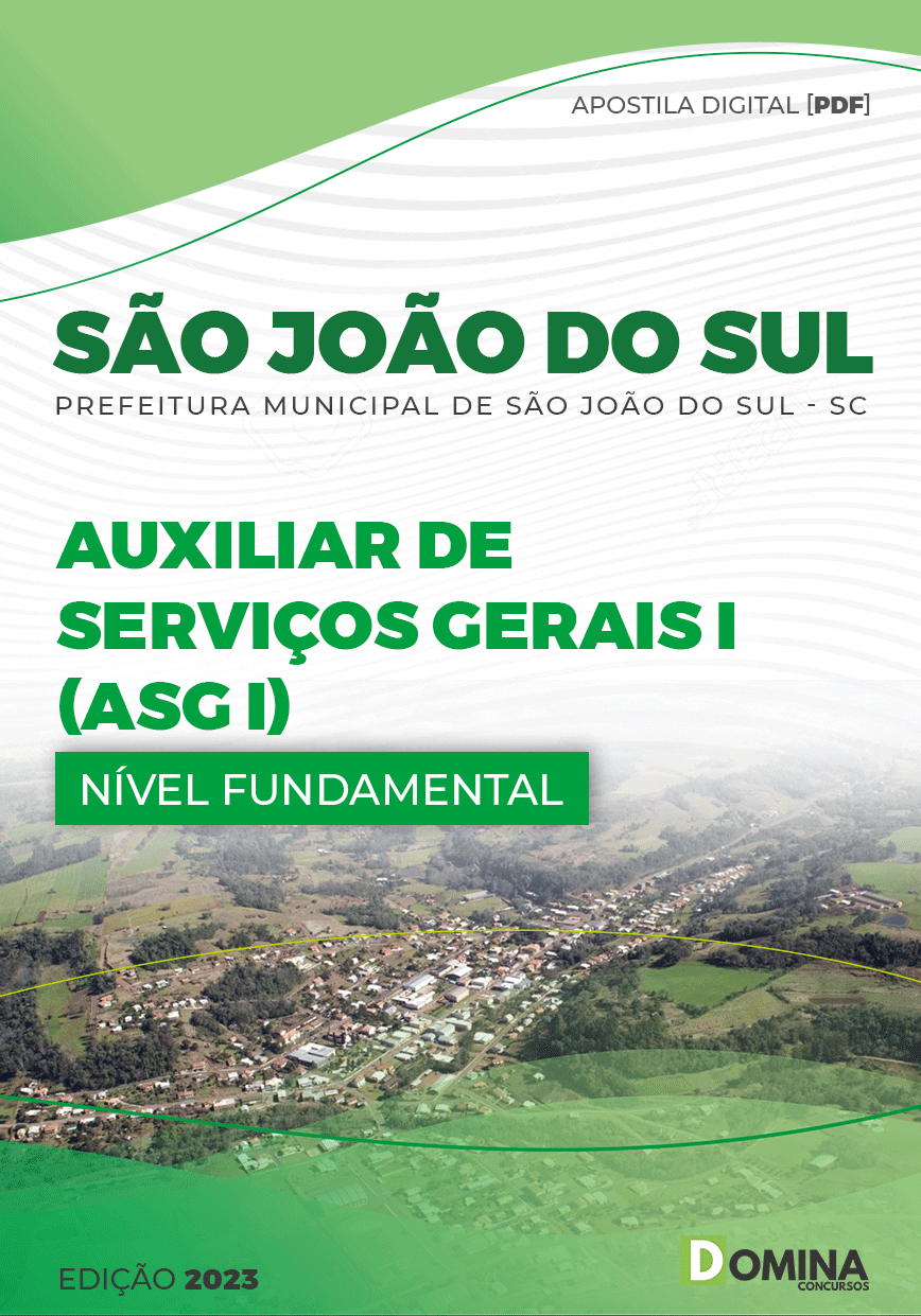 Apostila Pref São João Sul SC 2023 Auxiliar Serviços Gerais I