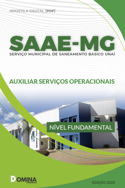 Apostila SAAE MG 2023 Auxiliar Serviços Operacionais