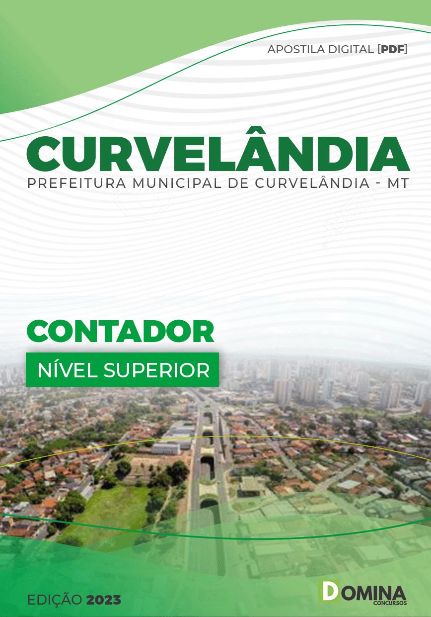 Apostila Digital Pref Curvelândia MT 2023 Contador