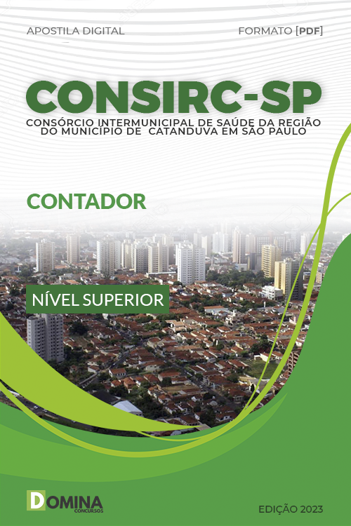Apostila Digital Concurso CONSIRC SP 2023 Contador
