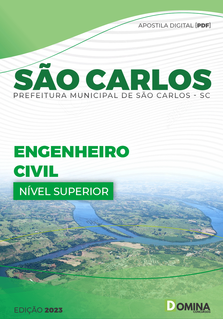 Apostila Digital Pref São Carlos SC 2023 Engenheiro Civil