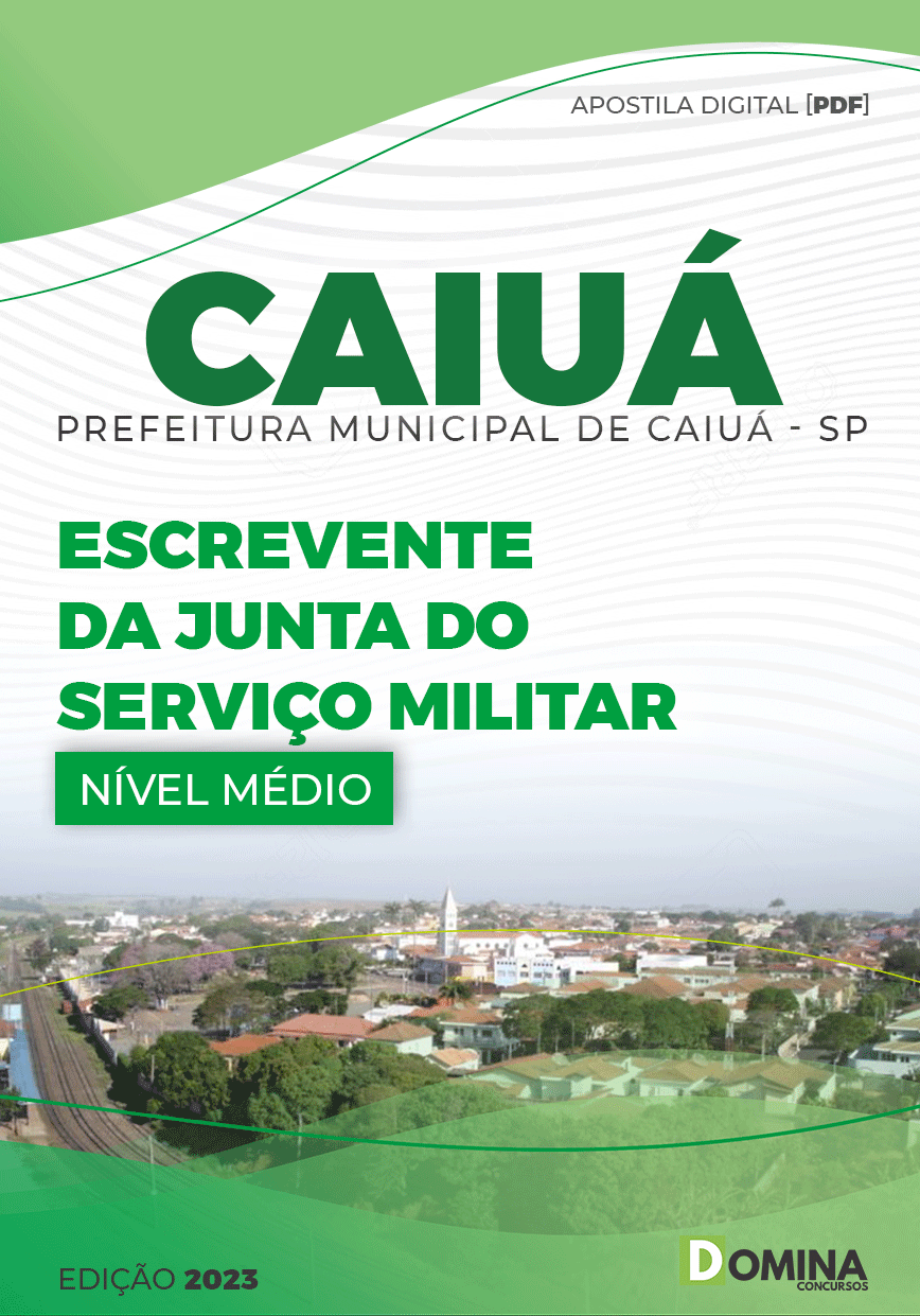 Apostila Pref Caiuá SP 2023 Escrevente Junta Serviço Militar