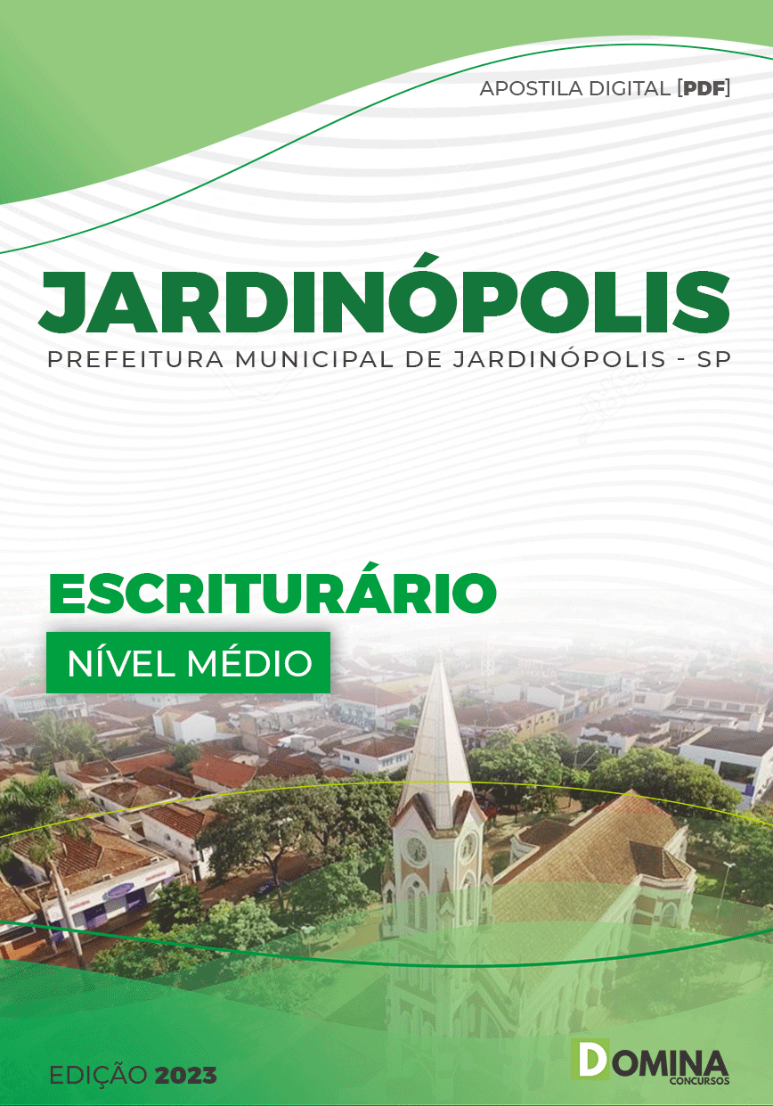 Apostila Digital Pref Jardinópolis SP 2023 Escriturário