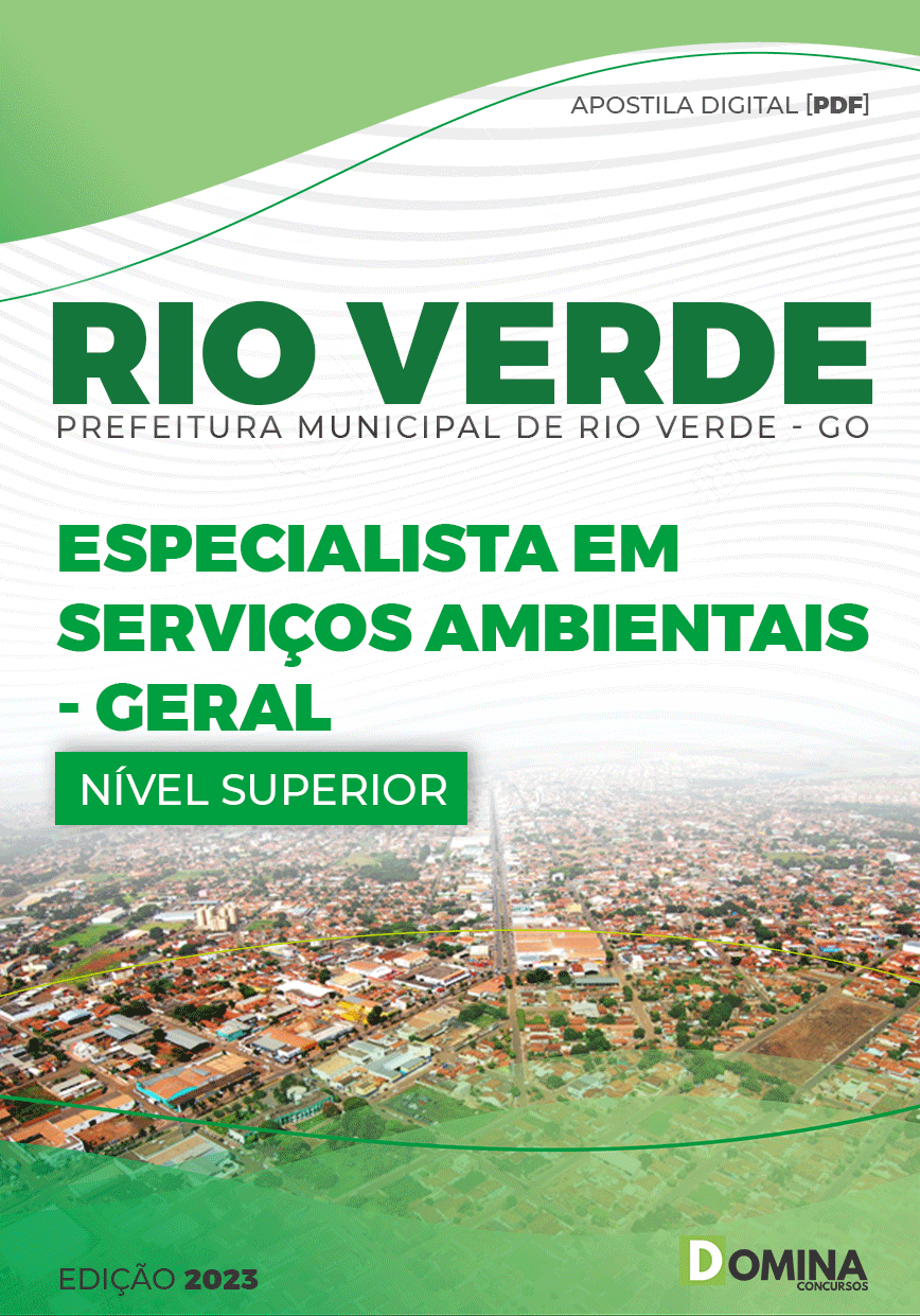 Apostila Pref Rio Verde GO 2023 Especialista Serviços Ambientais