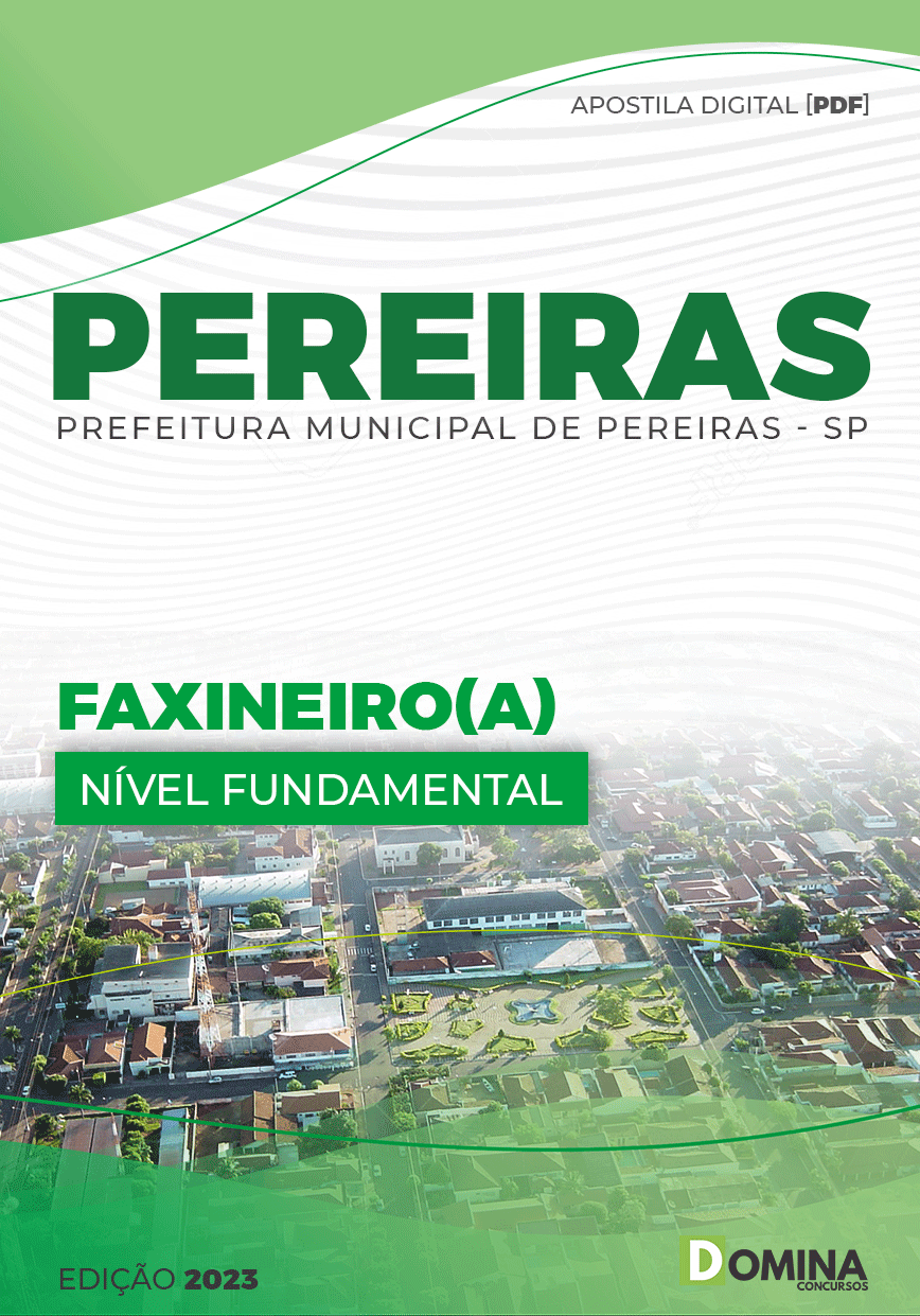 Apostila Concurso Pref Pereiras SP 2023 Faxineiro