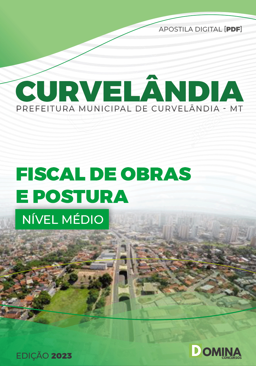 Apostila Pref Curvelândia MT 2023 Fiscal Obras Posturas