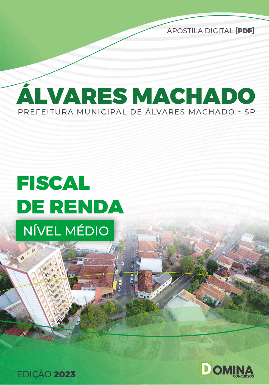 Apostila Pref Álvares Machado SP 2023 Fiscal Renda