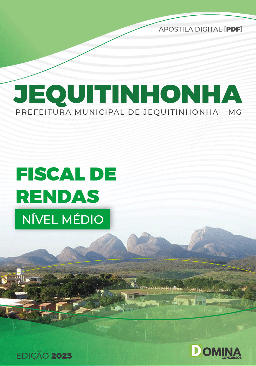 Apostila Digital Pref Jequitinhonha MG 2023 Fiscal Rendas