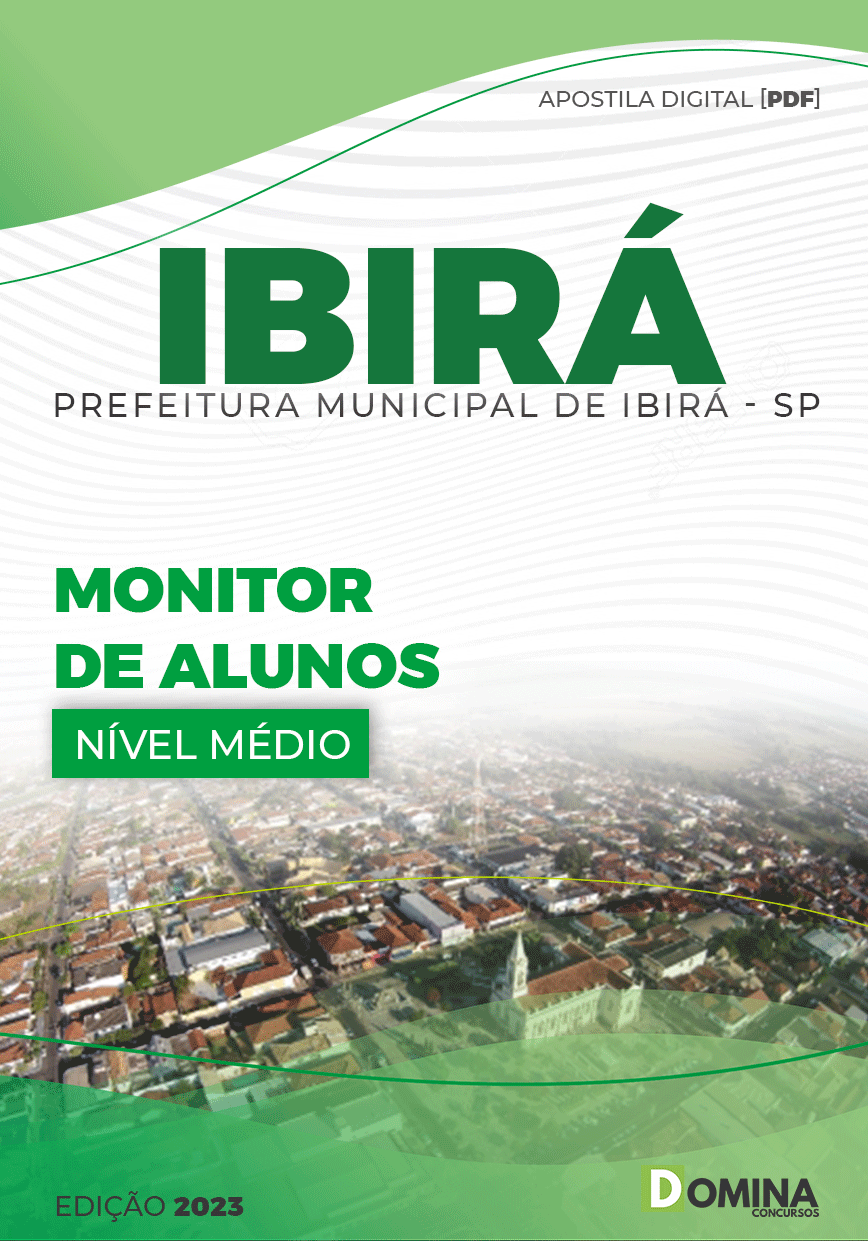 Apostila Concurso Pref Ibirá SP 2023 Monitor Alunos