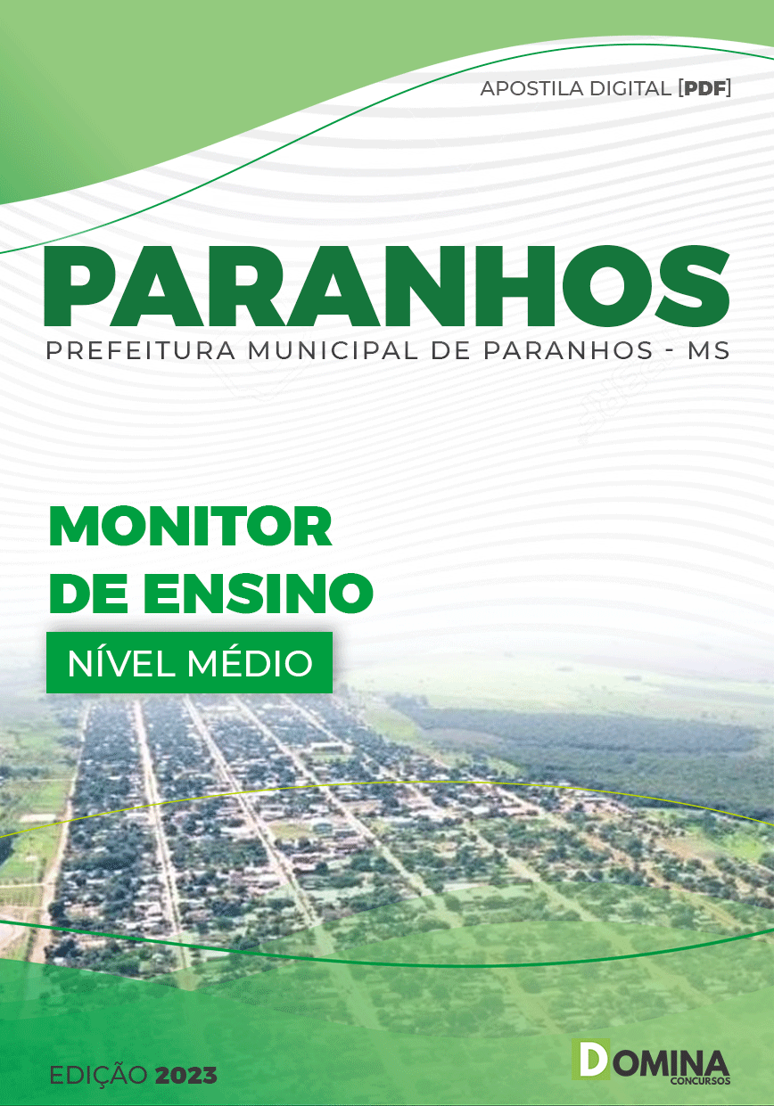Apostila Digital Pref Paranhos MS 2023 Monitor Ensino