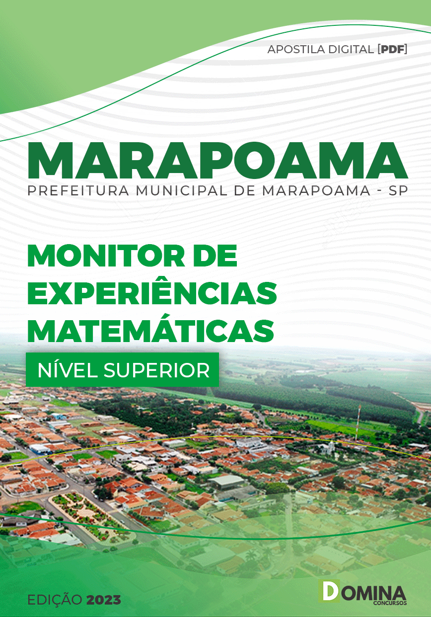 Apostila Pref Marapoama SP 2023 Monitor Experiências Matemáticas